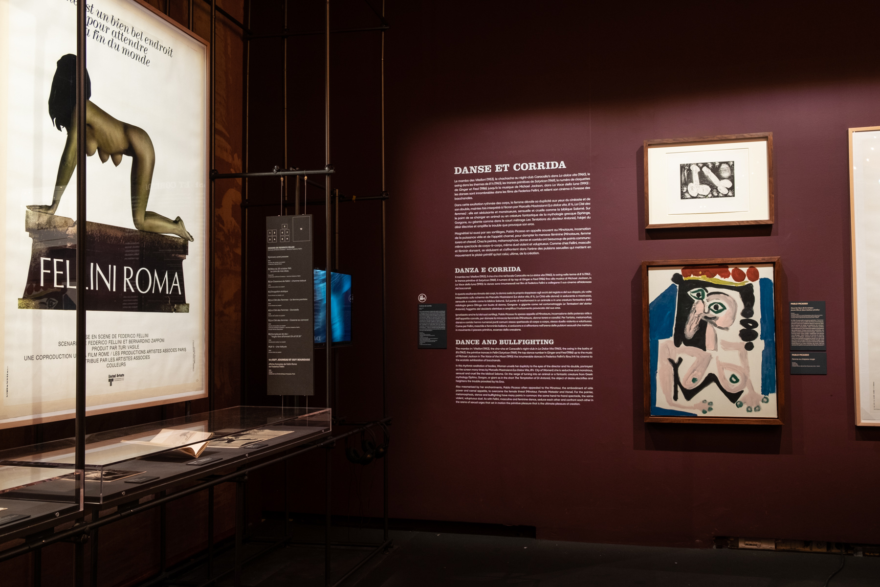Exposition Quand Fellini rêvait de Picasso - Scénographie